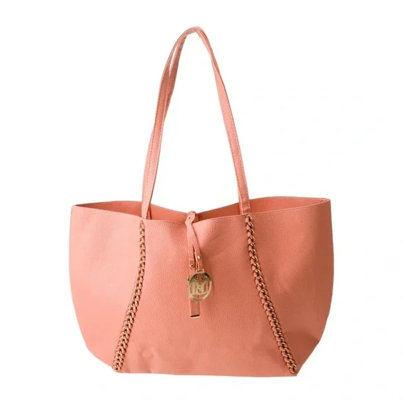 NWT Badgley Mischka Vegan Leather Decorative Chain Tote - Picture 1 of 4